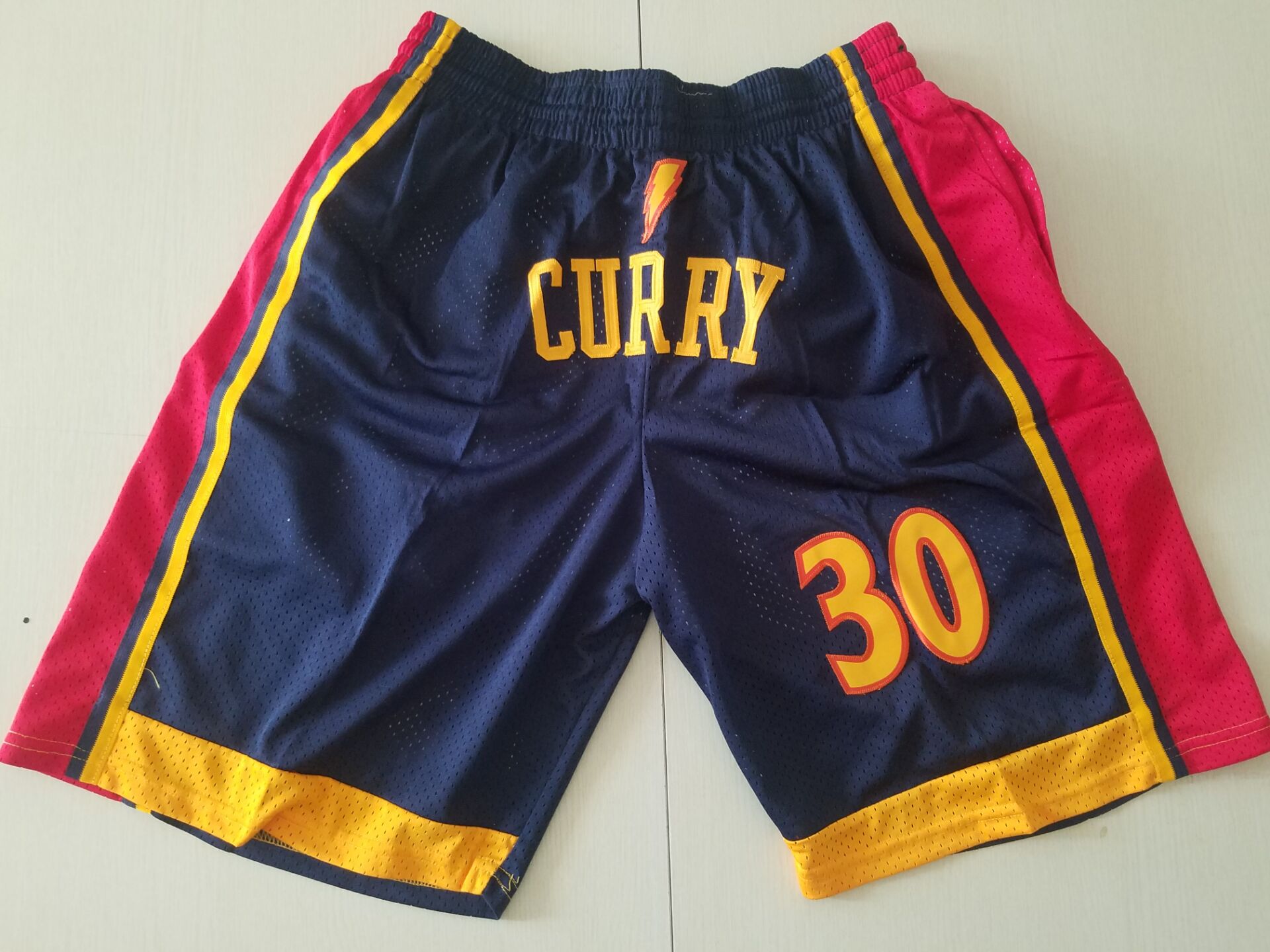 2020 Men NBA Golden State Warriors blue #30 Curry shorts